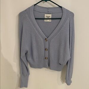 Abercrombie & Fitch Women's Light Blue Cardigan
